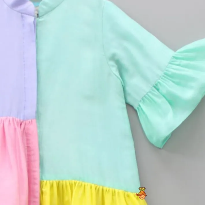 New Fancy Colour Block Front Open Dress Dresses & Sets | Dresses