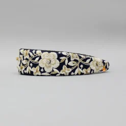 Outlet Fancy Navy Blue Zari Embroidered Hair Band Hair Accessories | Hair Bands