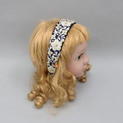 Outlet Fancy Navy Blue Zari Embroidered Hair Band Hair Accessories | Hair Bands