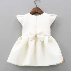 Discount Fancy Off White Scuba Dress With Matching Bow Head Band Dresses & Sets | Dresses