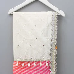 Hot Faux Mirror And Gota Lace Work Dupatta Ethnic Wear