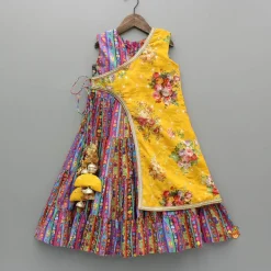 Fashion Faux Mirror One-Sided Flap Multicolour Ruffle Kurti Ethnic Wear | Kurtis & Jumpsuits