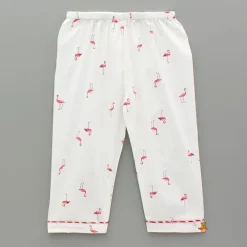 Fashion Flamingoes Printed Notch Collar Sleepwear BOY Sleep Wear | Sleepwear