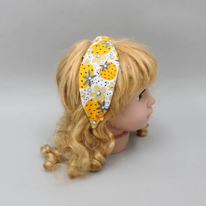 Clearance Floral And Fruit Printed Hairband Hair Accessories | Hair Bands