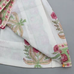 Hot Floral Angarkha Kurti And Chevron Printed Tulip Pants Ethnic Wear | Dhotis & Patialas