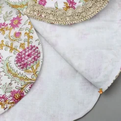 Outlet Floral Block Print Top With Lehenga And Dupatta Ethnic Wear | Lehengas & Ghagras