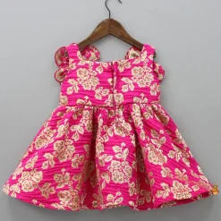 New Floral Brocade Embroidered Pink Dress Dresses & Sets | Dresses