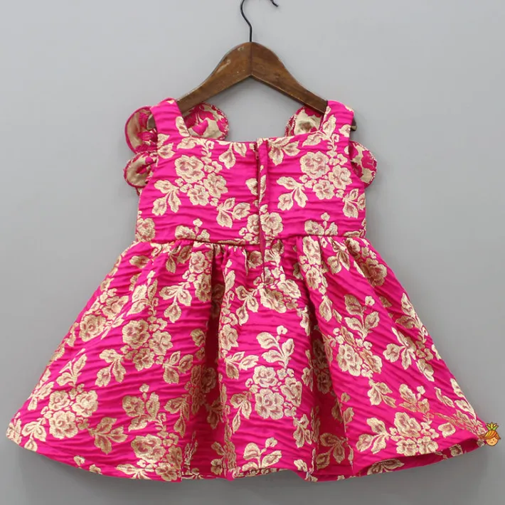 New Floral Brocade Embroidered Pink Dress Dresses & Sets | Dresses