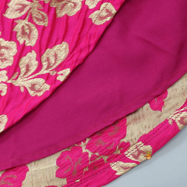 New Floral Brocade Embroidered Pink Dress Dresses & Sets | Dresses