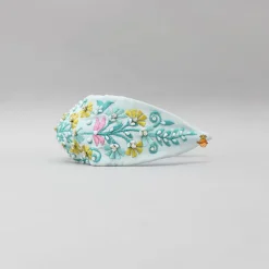 Sale Floral Embroidered Blue Hairband Hair Accessories | Hair Bands