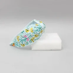 Sale Floral Embroidered Blue Hairband Hair Accessories | Hair Bands