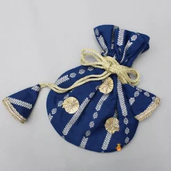 Fashion Floral Embroidered Blue Top And Lehenga With Matching Net Dupatta And Potli Bag Ethnic Wear | Lehengas & Ghagras