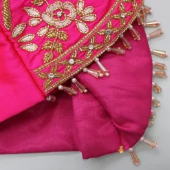 Sale Floral Embroidered Pink Top And Lehenga With Matching Net Dupatta Ethnic Wear | Lehengas & Ghagras