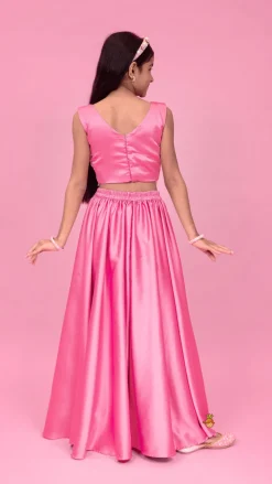 New Floral Embroidered Stylish Pink Top And Palazzo Ethnic Wear | Palazzos & Shararas