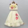 Online Floral Embroidered Top And Flared Lehenga Ethnic Wear | Lehengas & Ghagras