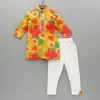 Fashion Floral Multicolour Printed Kurta And Churidar BOY Twinning Sets | Indian Ethnic Wear