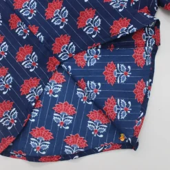 Best Floral Printed And Lurex Striped Navy Blue Shirt BOY Shirts & Tees