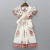 Clearance Floral Printed Crop Top and Saree Styled Lehenga With Attached Dupatta Ethnic Wear | Lehengas & Ghagras