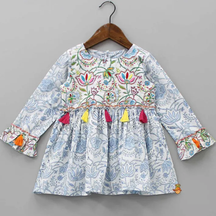 Outlet Floral Printed Dress With Headband Dresses & Sets | Dresses