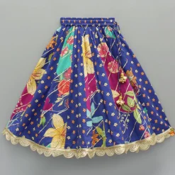 Discount Floral Printed Embellished Top And Gota Lace Work Lehenga Ethnic Wear | Lehengas & Ghagras