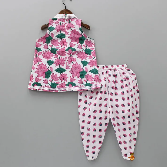 Best Floral Printed Halter Neck Top And Tulip Dhoti Ethnic Wear | Dhotis & Patialas
