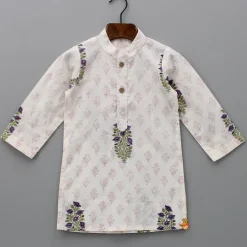 Discount Floral Printed Kurta And Stylish Jacket With Dhoti BOY Twinning Sets | Indian Ethnic Wear