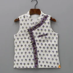 Discount Floral Printed Kurta And Stylish Jacket With Dhoti BOY Twinning Sets | Indian Ethnic Wear