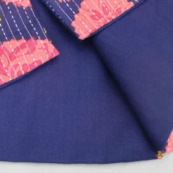 Online Floral Printed Kurta And Front Open Jacket With Pyjama BOY Indian Ethnic Wear | Ethnic Sets