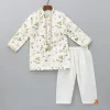 Discount Floral Printed Kurta With Off White Pyjama BOY Indian Ethnic Wear | Ethnic Sets