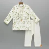 Discount Floral Printed Kurta With Off White Pyjama BOY Twinning Sets | Indian Ethnic Wear