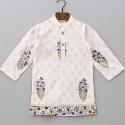 Best Floral Printed Kurta With Jacket And Dhoti BOY Twinning Sets | Indian Ethnic Wear