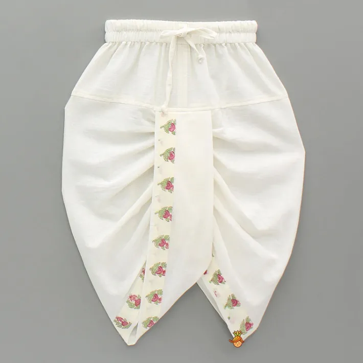 Online Floral Printed Kurta With Handworked Jacket And Dhoti. BOY Indian Ethnic Wear | Ethnic Sets