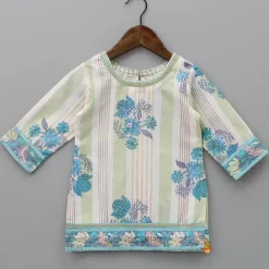 Sale Floral Printed Kurti And Sharara With Matching Dupatta Ethnic Wear | Palazzos & Shararas
