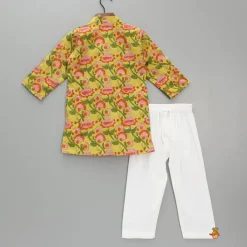 Best Floral Printed Multicolor Kurta With Pyjama BOY Indian Ethnic Wear | Ethnic Sets