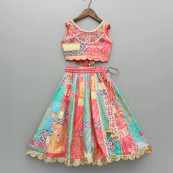 Discount Floral Printed Multicolour Top And Lehenga Ethnic Wear | Lehengas & Ghagras