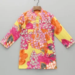 Sale Floral Printed Multicoloured Kurta With Pyjama BOY Indian Ethnic Wear | Ethnic Sets