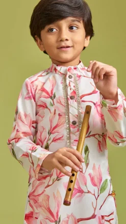 New Floral Printed Multicolour Kurta And Pyjama BOY Indian Ethnic Wear | Ethnic Sets