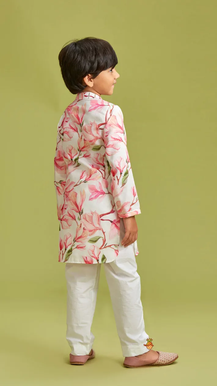 New Floral Printed Multicolour Kurta And Pyjama BOY Indian Ethnic Wear | Ethnic Sets
