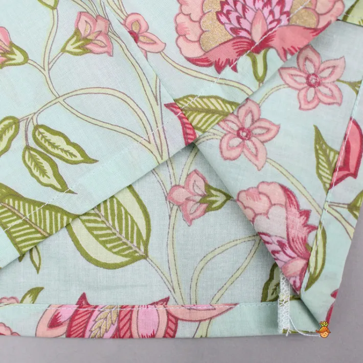 New Floral Printed Notch Collar Top And Shorts BOY Sleep Wear | Sleepwear