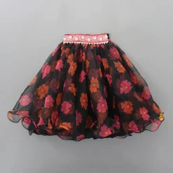 Fashion Floral Printed Organza One Shoulder Top And Lehenga Ethnic Wear | Lehengas & Ghagras