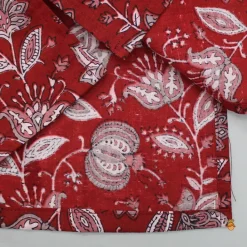 New Floral Printed Red Lace Work Kurta And Pyjama BOY Indian Ethnic Wear | Ethnic Sets