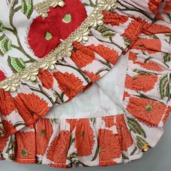Discount Floral Printed Ruffled Top With Lehenga And Net Dupatta Ethnic Wear | Lehengas & Ghagras