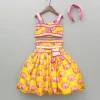 Online Floral Printed Strappy Crop Top With Lehenga And Matching Hairband Ethnic Wear | Lehengas & Ghagras