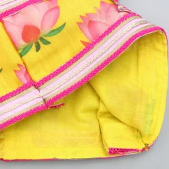 Online Floral Printed Strappy Crop Top With Lehenga And Matching Hairband Ethnic Wear | Lehengas & Ghagras
