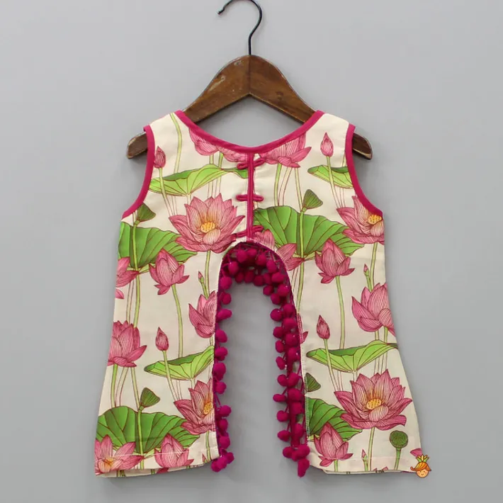 New Floral Printed Stylish Cut Out Top And Palazzo Ethnic Wear | Palazzos & Shararas