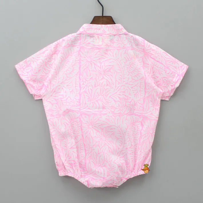 Online Floral Printed Taffy Pink Bodysuit BOY Baby Essentials | Bodysuits