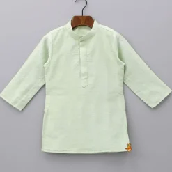 Hot Floral Printed Thread Work Jacket With Green Kurta And Pyjama BOY Indian Ethnic Wear | Ethnic Sets