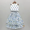 Fashion Floral Printed Top And Layered Lehenga Ethnic Wear | Lehengas & Ghagras