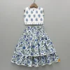 New Floral Printed Top And Layered Lehenga Ethnic Wear | Lehengas & Ghagras
