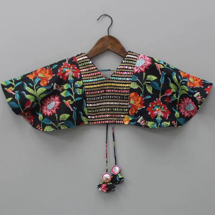 Best Floral Printed Top And Palazzo With Attached Potli Ethnic Wear | Palazzos & Shararas